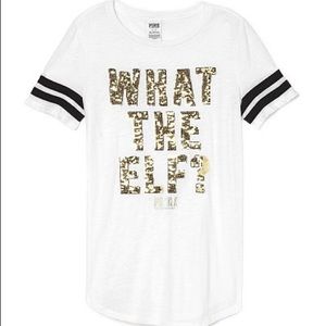 Pink What the elf Ringer Shirt